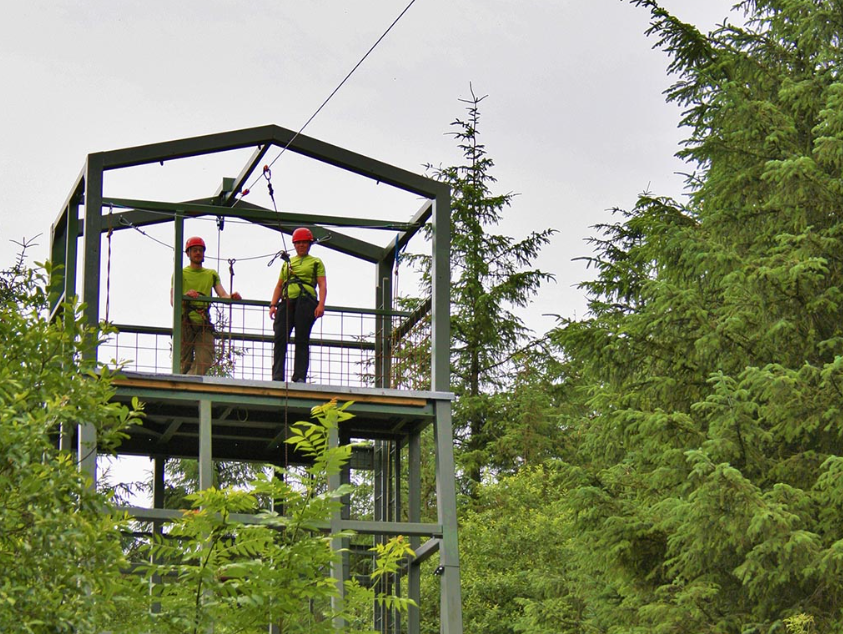 tower zipline in the West Coast